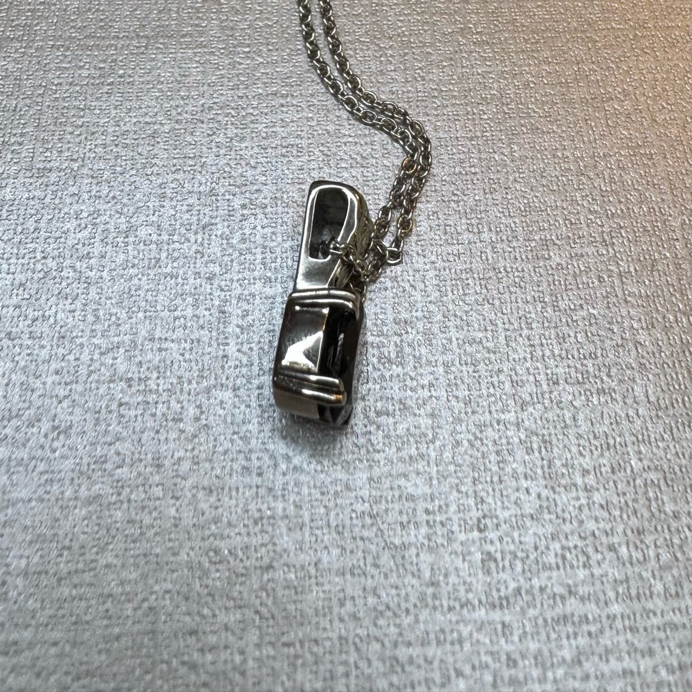 Australian Black Tourmaline 2.75 ctw Pendant Necklace in Stainless Steel - Picture 4 of 7